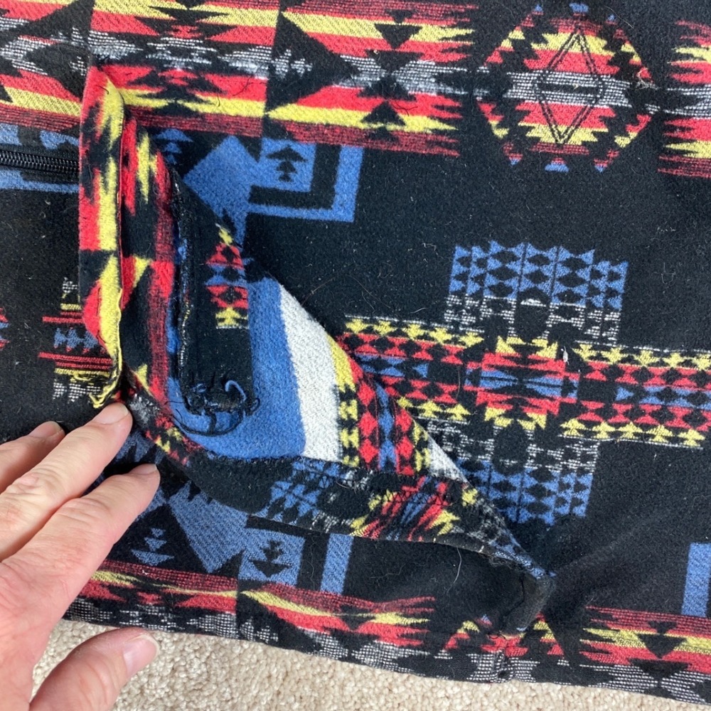 Native Fleece Aztec Print Hoodie Pullover Men's Size L Geometric - Picture 4 of 8